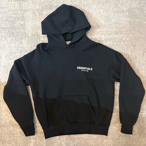 Fear of God Essentials Black/white Hoodie